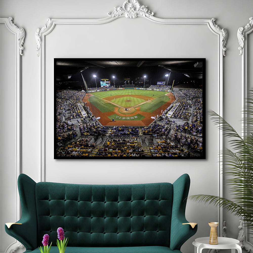 Alex Box Stadium in Louisiana, Stadium Canvas, Sport Art, Gift for him, Framed Art Print Wall Decor, Picture Framed