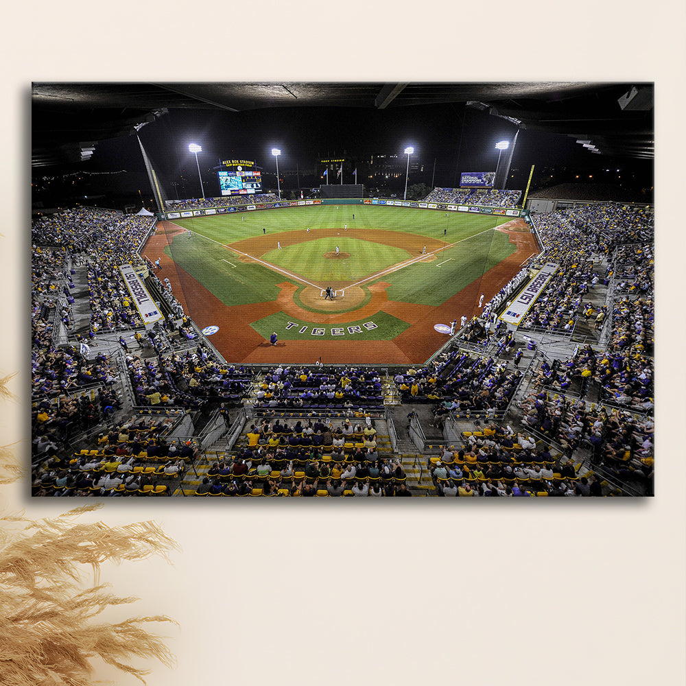 Alex Box Stadium in Louisiana, Stadium Canvas, Sport Art, Gift for him, Man Cave Decor, Art Print, Canvas Print Wall Art