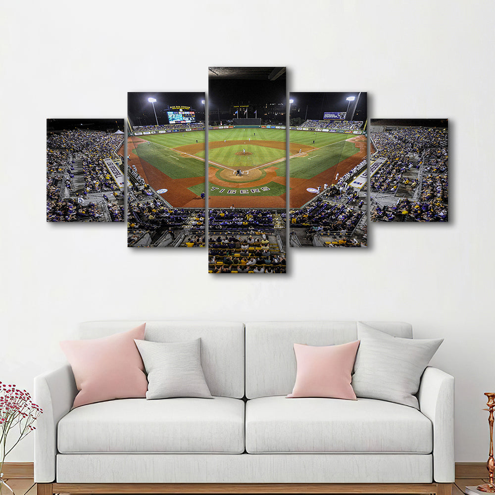 Alex Box Stadium in Louisiana, Stadium Canvas, Sport Art, Gift for him, 5 Panel, Large Canvas, Canvas Print Wall Art