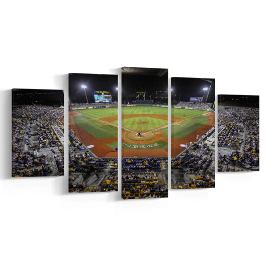Alex Box Stadium in Louisiana, Stadium Canvas, Sport Art, Gift for him, 5 Panel, Large Canvas, Canvas Print Wall Art
