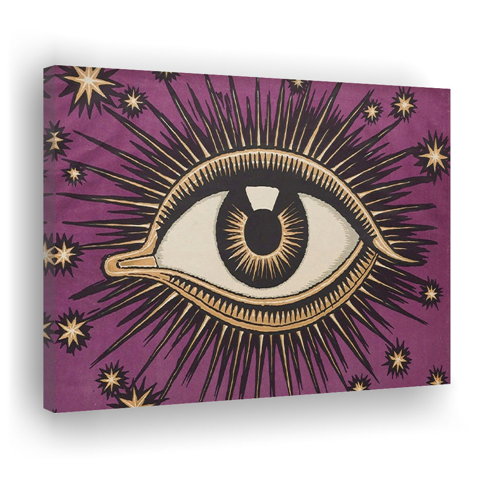 All Seeing Eye Print, Magic Print, Purple Art, Gallery Wall Print, Canvas Print Wall Art Home Decor