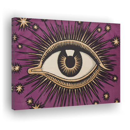All Seeing Eye Print, Magic Print, Purple Art, Gallery Wall Print, Canvas Print Wall Art Home Decor