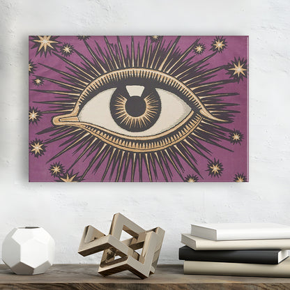 All Seeing Eye Print, Magic Print, Purple Art, Gallery Wall Print, Canvas Print Wall Art Home Decor