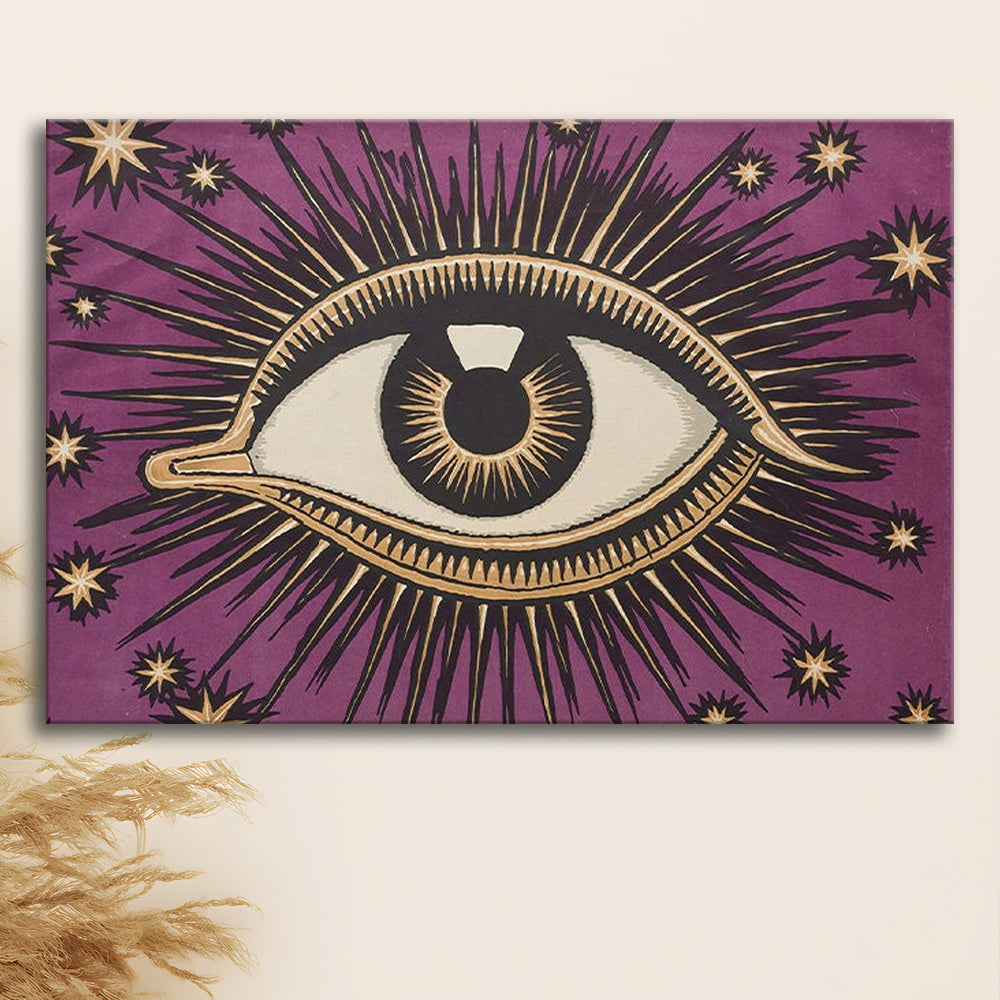 All Seeing Eye Print, Magic Print, Purple Art, Gallery Wall Print, Canvas Print Wall Art Home Decor