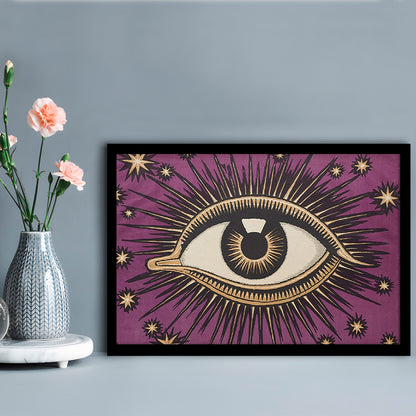 All Seeing Eye Print, Magic Print, Purple Art, Gallery Wall Print, Framed Art Print Wall Decor, Framed Picture