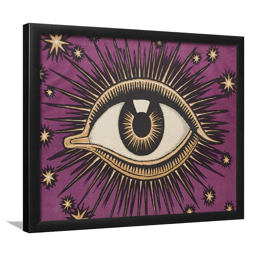 All Seeing Eye Print, Magic Print, Purple Art, Gallery Wall Print, Framed Art Print Wall Decor, Framed Picture