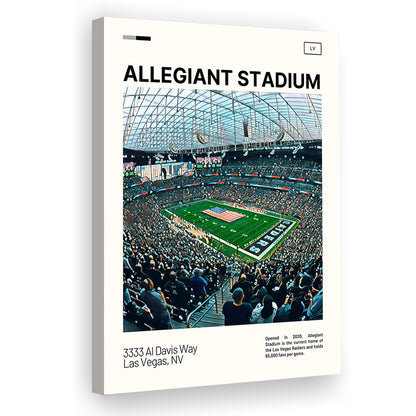 Allegiant Stadium Print, Las Vegas Raiders Stadium Canvas Art, Fan Gifts, Sport Art, Canvas Print Wall Art