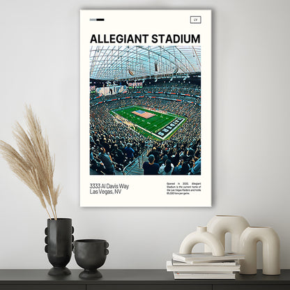 Allegiant Stadium Print, Las Vegas Raiders Stadium Canvas Art, Fan Gifts, Sport Art, Canvas Print Wall Art