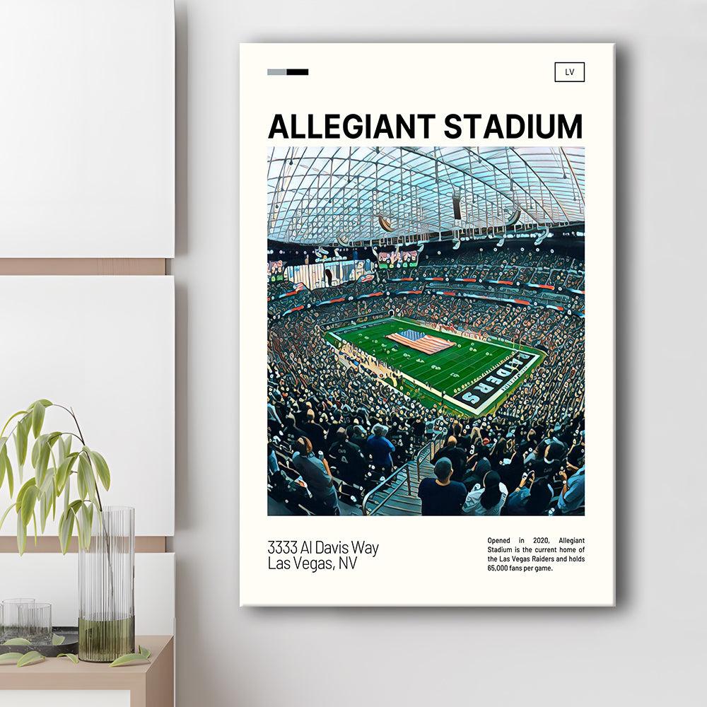 Allegiant Stadium Print, Las Vegas Raiders Stadium Canvas Art, Fan Gifts, Sport Art, Canvas Print Wall Art