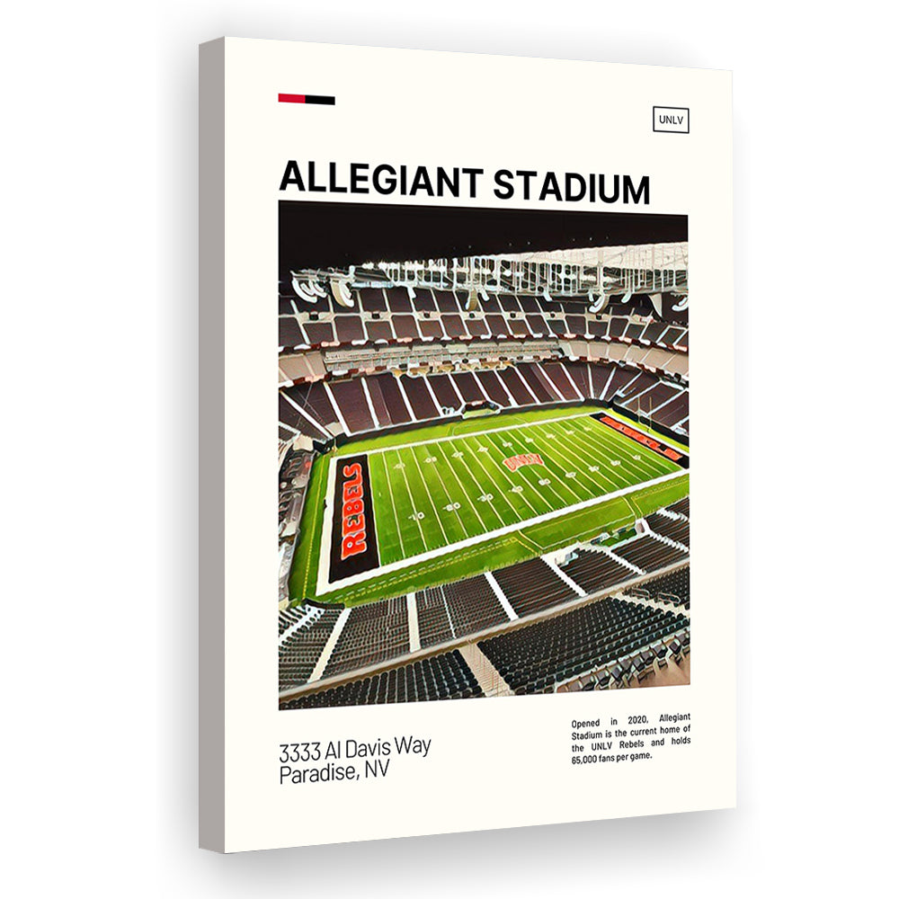 Allegiant Stadium Print, UNLV Rebels Stadium Canvas Art, Fan Gifts, Sport Art, Canvas Print Wall Art