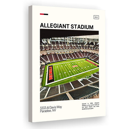 Allegiant Stadium Print, UNLV Rebels Stadium Canvas Art, Fan Gifts, Sport Art, Canvas Print Wall Art