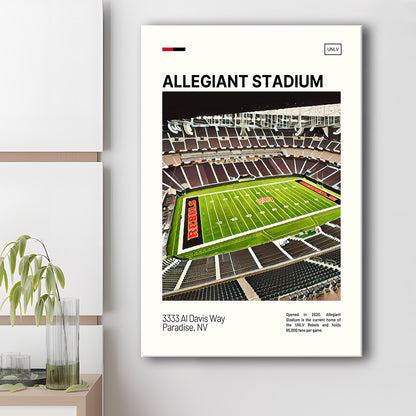 Allegiant Stadium Print, UNLV Rebels Stadium Canvas Art, Fan Gifts, Sport Art, Canvas Print Wall Art
