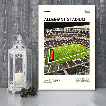 Allegiant Stadium Print, UNLV Rebels Stadium Canvas Art, Fan Gifts, Sport Art, Canvas Print Wall Art