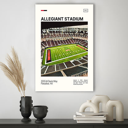 Allegiant Stadium Print, UNLV Rebels Stadium Canvas Art, Fan Gifts, Sport Art, Canvas Print Wall Art