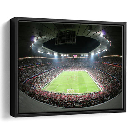 Allianz Arena Football Stadium, Stadium Canvas, Sport Art, Framed Canvas Print Wall Art, Floating Frame