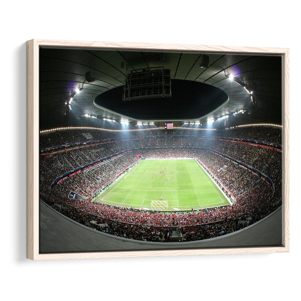 Allianz Arena Football Stadium, Stadium Canvas, Sport Art, Framed Canvas Print Wall Art, Floating Frame