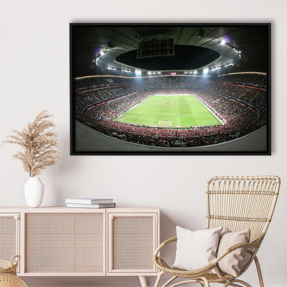 Allianz Arena Football Stadium, Stadium Canvas, Sport Art, Framed Canvas Print Wall Art, Floating Frame