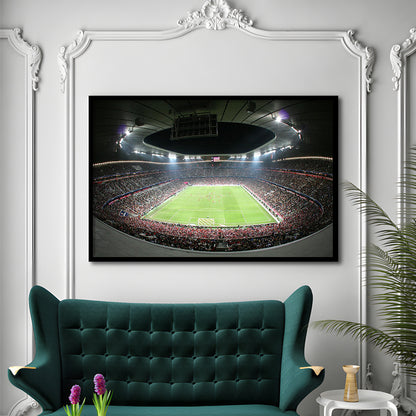 Allianz Arena Football Stadium, Stadium Canvas, Sport Art, Gift for him, Framed Art Print Wall Decor, Picture Framed