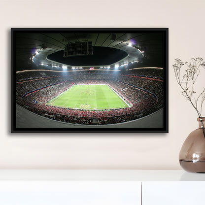 Allianz Arena Football Stadium, Stadium Canvas, Sport Art, Framed Canvas Print Wall Art, Floating Frame