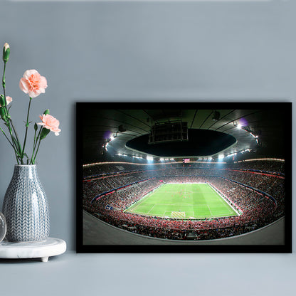 Allianz Arena Football Stadium, Stadium Canvas, Sport Art, Gift for him, Framed Art Print Wall Decor, Picture Framed