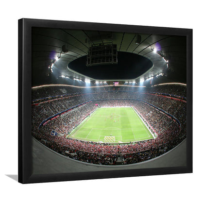 Allianz Arena Football Stadium, Stadium Canvas, Sport Art, Gift for him, Framed Art Print Wall Decor, Picture Framed