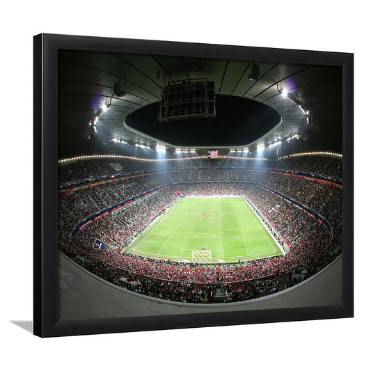 Allianz Arena Football Stadium, Stadium Canvas, Sport Art, Gift for him, Framed Art Print Wall Decor, Picture Framed