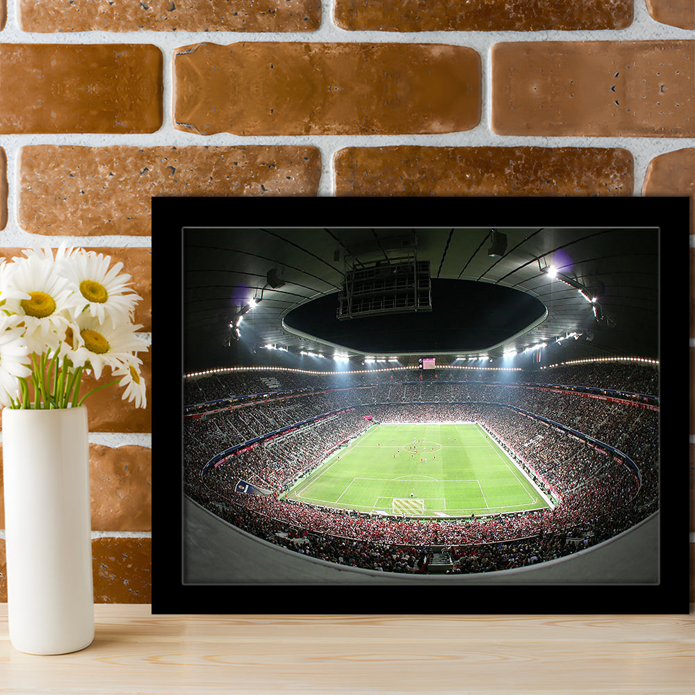Allianz Arena Football Stadium, Stadium Canvas, Sport Art, Gift for him, Framed Art Print Wall Decor, Picture Framed