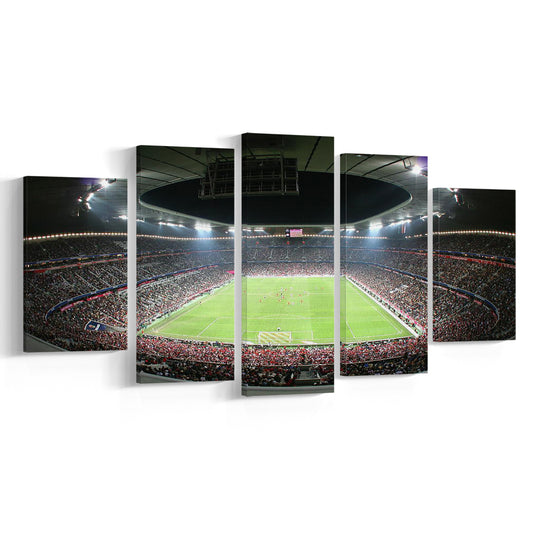 Allianz Arena Football Stadium, Stadium Canvas, Sport Art, Gift for him, 5 Panel, Large Canvas, Canvas Print Wall Art
