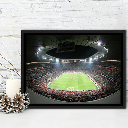 Allianz Arena Football Stadium, Stadium Canvas, Sport Art, Framed Canvas Print Wall Art, Floating Frame