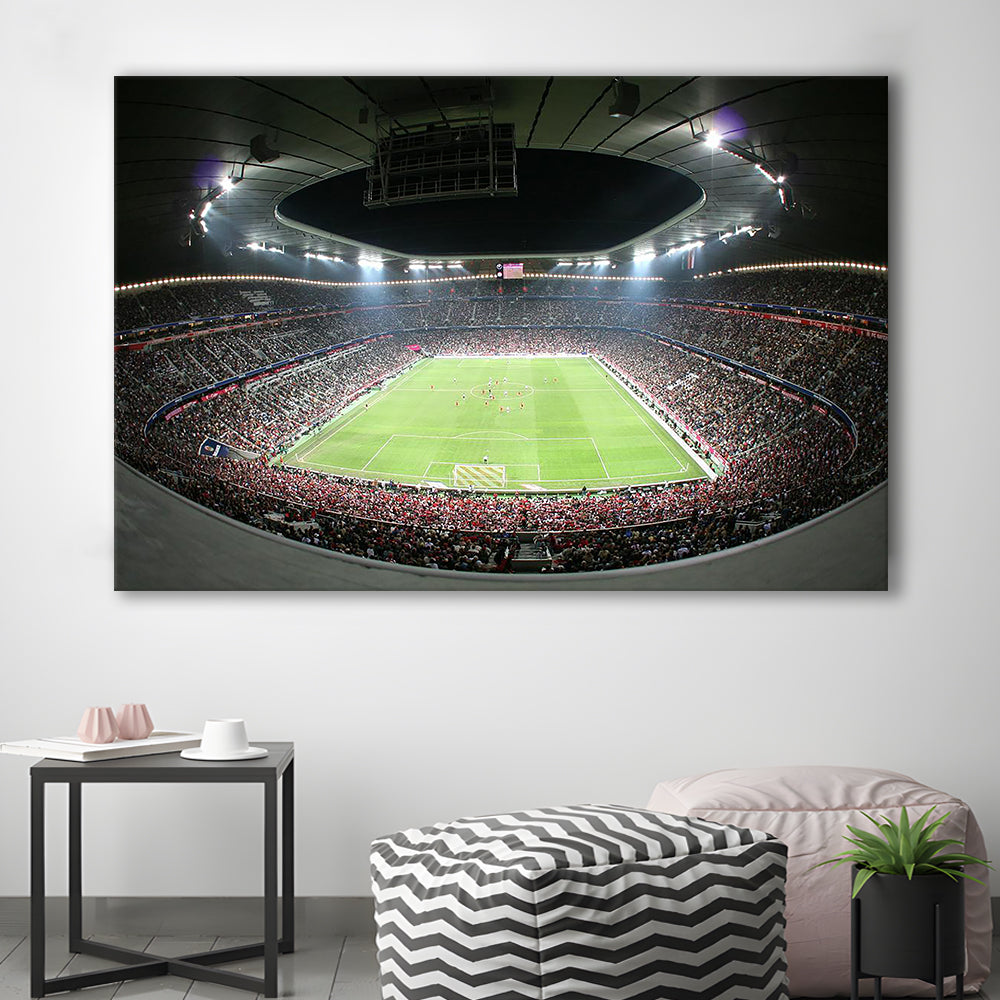 Allianz Arena Football Stadium, Stadium Canvas, Sport Art, Gift for him, Man Cave Decor, Art Print, Canvas Print Wall Art