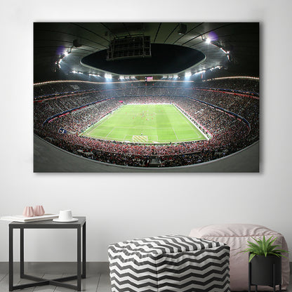 Allianz Arena Football Stadium, Stadium Canvas, Sport Art, Gift for him, Man Cave Decor, Art Print, Canvas Print Wall Art