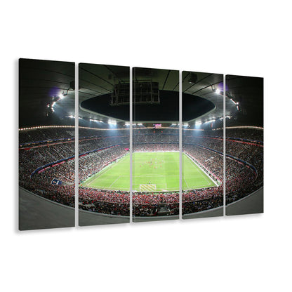 Allianz Arena Football Stadium, Stadium Canvas, Sport Art, 5 Panel B, Extra Large Canvas, Canvas Print Wall Art