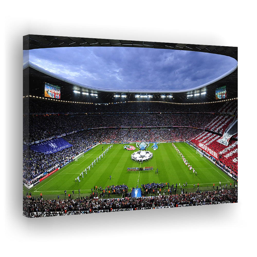 Allianz Arena Munich Germany, Stadium Canvas, Sport Art, Gift for him, Man Cave Decor, Art Print, Canvas Print Wall Art