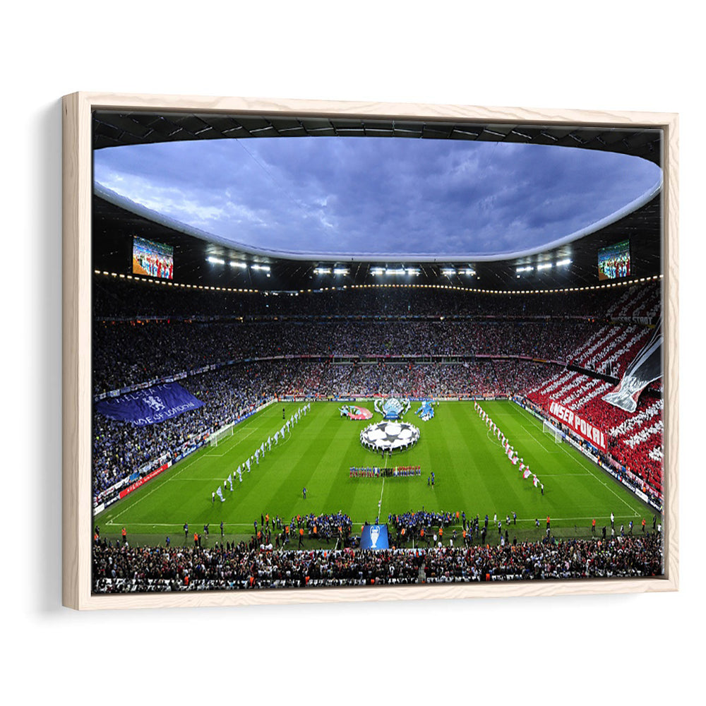 Allianz Arena Munich Germany, Stadium Canvas, Sport Art, Framed Canvas Print Wall Art, Floating Frame