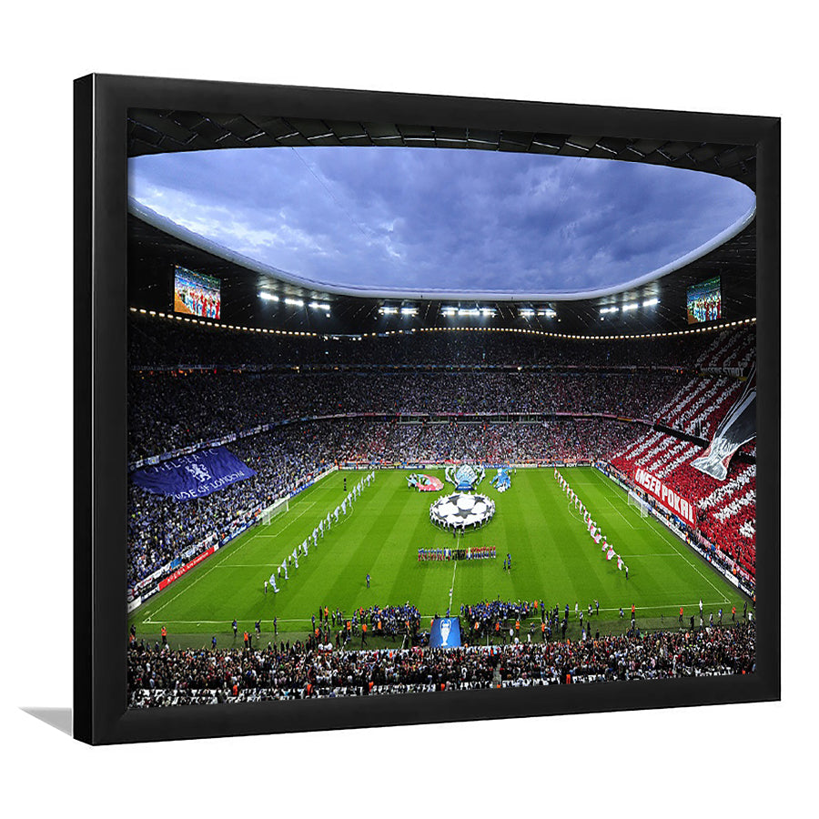 Allianz Arena Munich Germany, Stadium Canvas, Sport Art, Gift for him, Framed Art Print Wall Decor, Picture Framed
