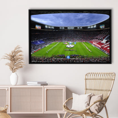 Allianz Arena Munich Germany, Stadium Canvas, Sport Art, Framed Canvas Print Wall Art, Floating Frame