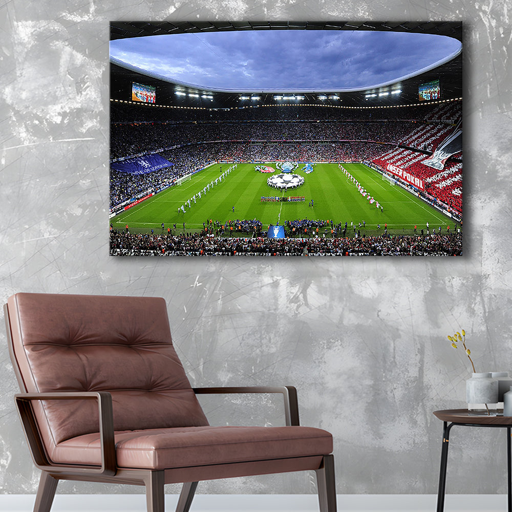 Allianz Arena Munich Germany, Stadium Canvas, Sport Art, Gift for him, Man Cave Decor, Art Print, Canvas Print Wall Art