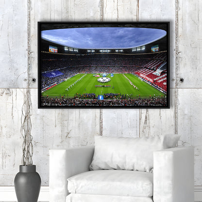 Allianz Arena Munich Germany, Stadium Canvas, Sport Art, Framed Canvas Print Wall Art, Floating Frame