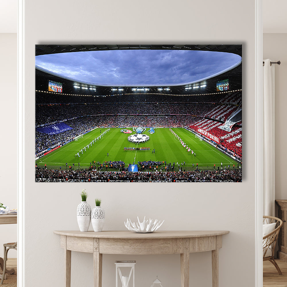 Allianz Arena Munich Germany, Stadium Canvas, Sport Art, Gift for him, Man Cave Decor, Art Print, Canvas Print Wall Art