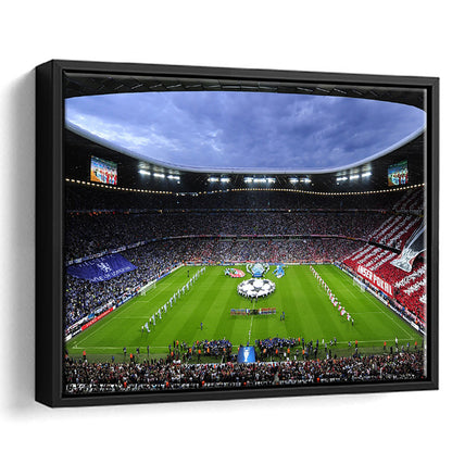 Allianz Arena Munich Germany, Stadium Canvas, Sport Art, Framed Canvas Print Wall Art, Floating Frame