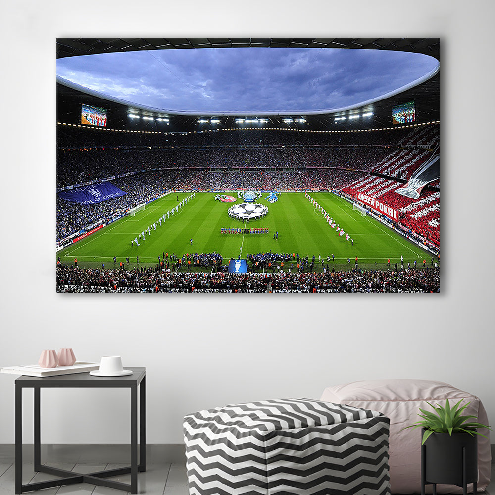 Allianz Arena Munich Germany, Stadium Canvas, Sport Art, Gift for him, Man Cave Decor, Art Print, Canvas Print Wall Art