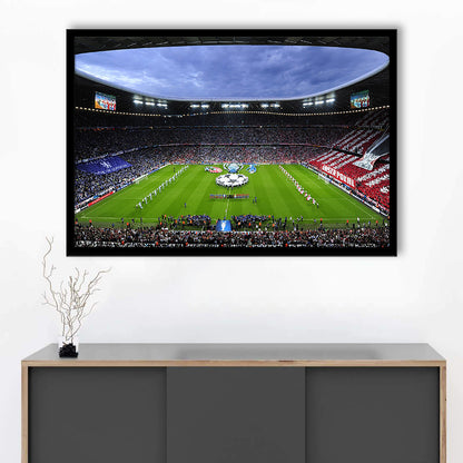 Allianz Arena Munich Germany, Stadium Canvas, Sport Art, Gift for him, Framed Art Print Wall Decor, Picture Framed