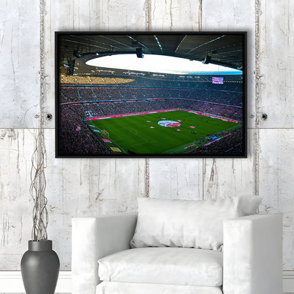 Allianz Arena Munich, Stadium Canvas, Sport Art, Framed Canvas Print Wall Art, Floating Frame