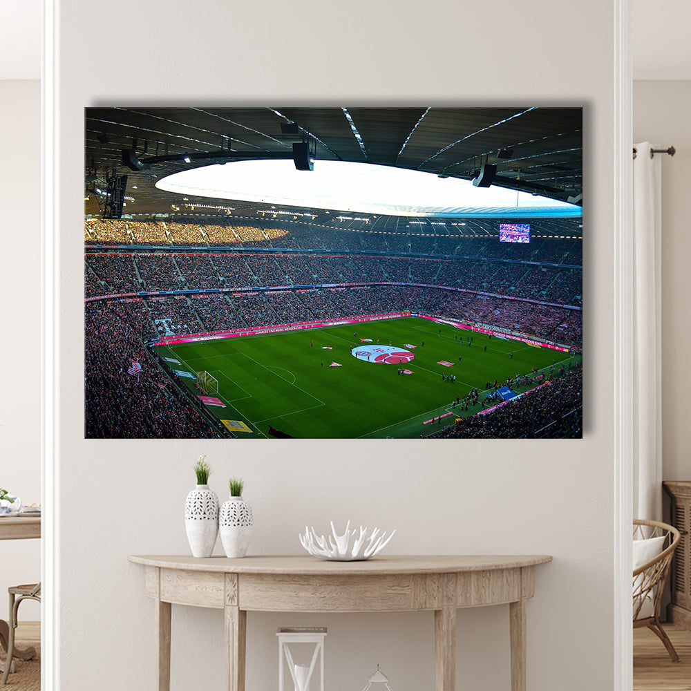 Allianz Arena Munich, Stadium Canvas, Sport Art, Gift for him, Man Cave Decor, Art Print, Canvas Print Wall Art