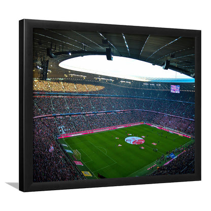 Allianz Arena Munich, Stadium Canvas, Sport Art, Gift for him, Framed Art Print Wall Decor, Picture Framed