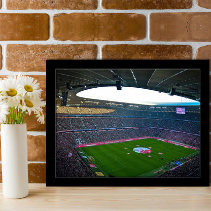 Allianz Arena Munich, Stadium Canvas, Sport Art, Gift for him, Framed Art Print Wall Decor, Picture Framed