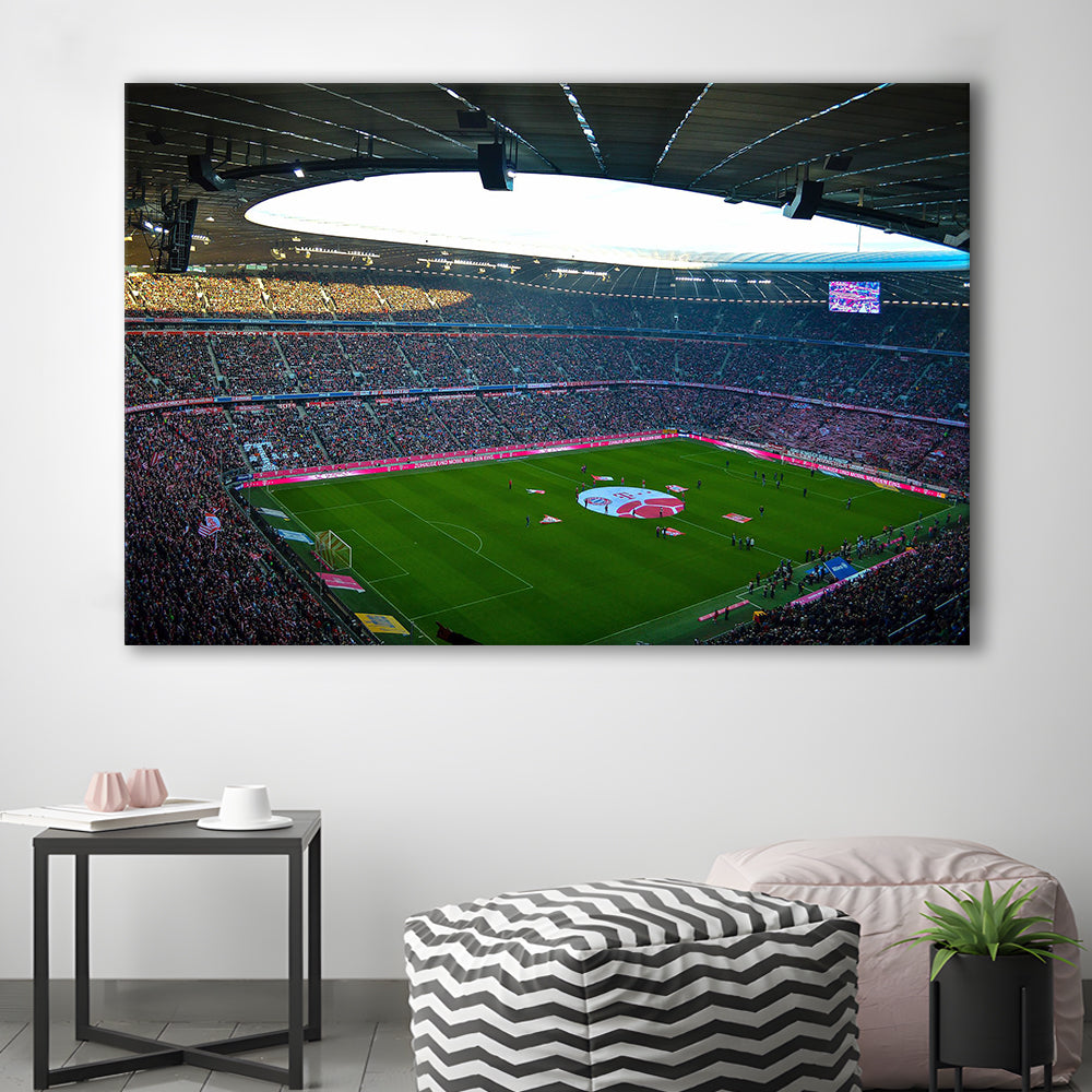 Allianz Arena Munich, Stadium Canvas, Sport Art, Gift for him, Man Cave Decor, Art Print, Canvas Print Wall Art