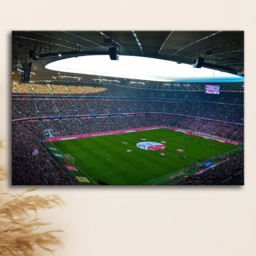 Allianz Arena Munich, Stadium Canvas, Sport Art, Gift for him, Man Cave Decor, Art Print, Canvas Print Wall Art