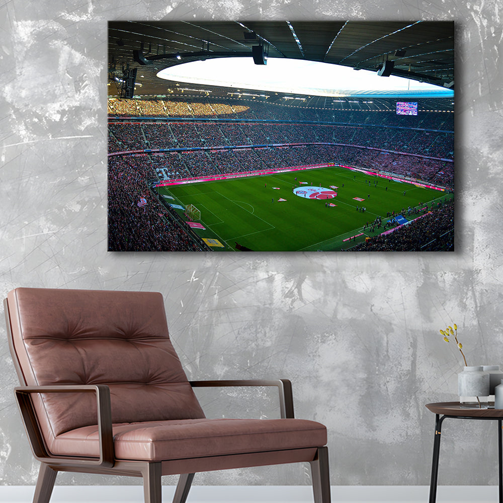 Allianz Arena Munich, Stadium Canvas, Sport Art, Gift for him, Man Cave Decor, Art Print, Canvas Print Wall Art