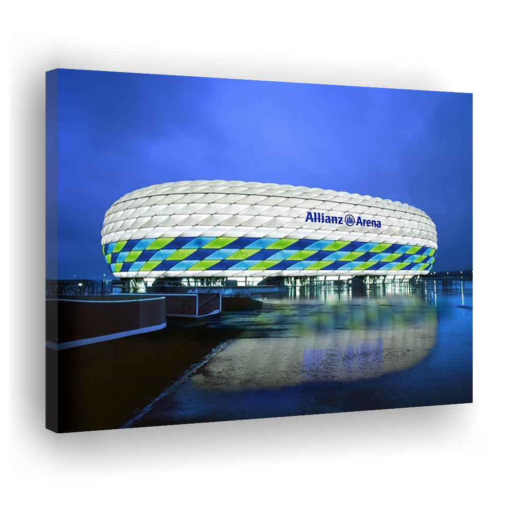 Allianz Stadium in Germany, Stadium Canvas, Sport Art, Fan Gifts, Man Cave Decor, Art Print, Canvas Print Wall Art